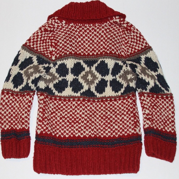 Vintage Y2K Rare Hollister Cable Knit Chunky Wool Blend Cardigan - Picture 2 of 6